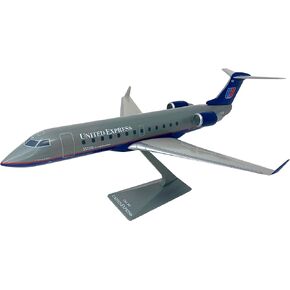 Flight Miniatures Air Wisconsin United CRJ200 1:100 Scale - Plastic Snap-Fit Model Airplane - Collectible Replica of United Express Airlines Aircraft - Part #ACA-20000C-002