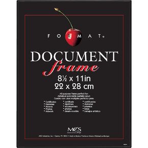 MCS Format Document Frame, Diploma and Certificate Frame, Black, 8.5 x 11, Single