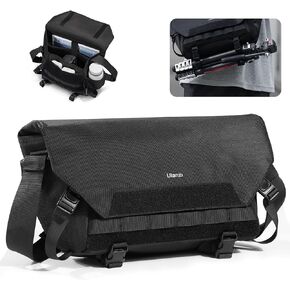 ULANZI Sling Camera Case with Tripod Holder, Small Compact Camera Tactical Shoulder Bags for DSLR/SLR/Mirrorless Cameras, Waterproof Crossbody Bag Women Men, Black BC08