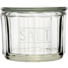 Round Pressed Glass Salt Cellar