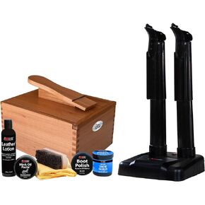 FOOTMATTERS Shoe Shine Valet Kit + Silent Boot Dryer Bundle