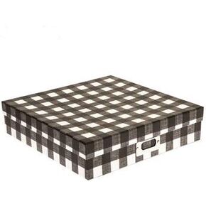 Black & White Buffalo Check Storage Box - Large Archival Organize box in Kuwait
