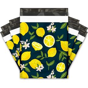 10x13 (100) Cherries Designer Poly Mailers Waterproof Self Sealing Tear Resistant Polymailers Shipping Envelopes Premium Printed Bags For Small Businesses