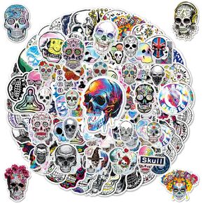 150 Pcs Skull Stickers for Teens and Adults, Cool and Fun Skeleton Vinyl Waterproof Bulk Stickers for Laptop, Skateboard, Water Bottles, Phone, Trunk, Refrigerator, Helmet...
