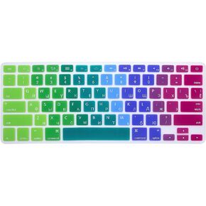 HRH Russian US Keyboard Cover for MacBook Air Pro 13 15 17 2015,Black in Kuwait
