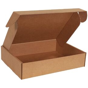 BOX USA BMFL18144K Deluxe Literature Mailer, 18" x 14" x 4", Kraft (Pack of 25)