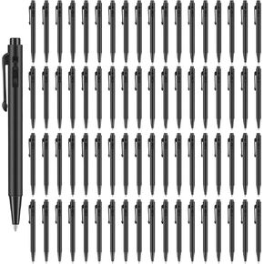 DIMEGON 72 Pcs 4'' Mini Pens Bulk, Small Retractable Ballpoint Pens, 0.7 mm Fine Point Pens with Clip, Tiny Ink Black Pens, Smooth Writing Rollerball Pens for Pocket Notebook Office (72 Pcs)
