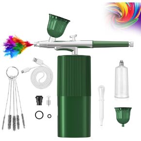 Airbrush Paint Airbrush Kit Airbrush Compressor Airbrush Nail Airbrush Machine Air Brushes for Makeup,Nail Art,Painting, Cake, Model Coloring (Black)