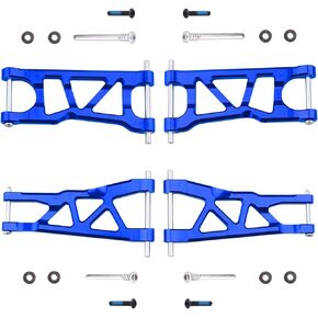 Hobbypark Aluminum Suspension Arms Set (Front & Rear) Upgrades Parts for Arrma Typhon 3s BLX Big Rock, Replacement of AR330543 AR330540 (Black)