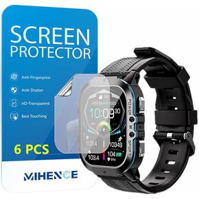 Screen Protector for C26 / BT20 1.96" Smart Watch, HD PET Protective Film Compatible for ANSUNG C26 / OUKITEL BT20 1.96" Smart Watch [ 6PCS ]