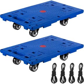 باتيكيل دوللي للأثاث للتحرك، 2 عبوة صغيرة محمولة مسطحة متحركة مع 4 عجلات لنقل الأثاث دوللي للأثاث الثقيل، سعة 440 رطل، أزرق in Kuwait