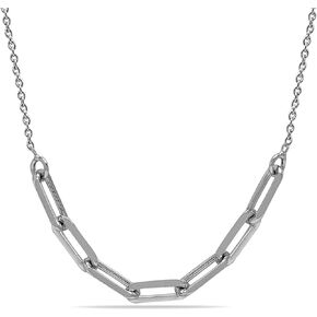 LeCalla Sterling Silver Italian Chain Necklace Hypoallergenic Adjustable Handmade Chain Necklaces for Women with Lobster Claw Clasp 18 Inches