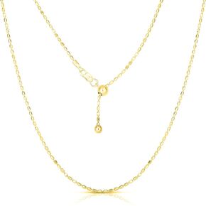 Verona Jewelers Sterling Silver 1.5MM Diamond Cut Adjustable Bead Chain- 925 Rice Bead, Oval bead Chain in 4 colors