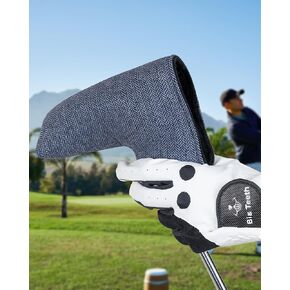 Big Teeth Golf Blade Putter Cover Headcover Club Protector Magnetic Closure for Scotty Cameron Taylormade Odyssey Knitted Style