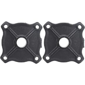Qiilu Rear Axle Wheel Hubs, 2pcs 23 Tooth Spline 4 Stud Wheel Rear Axle Hub Fit for 110CC 150CC Quad Bike ATV Dune Go Kart