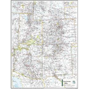 National Geographic Maps: Four Corners U.S.A Wall Map - Compact - 21 x 16 inches - Front Lamination