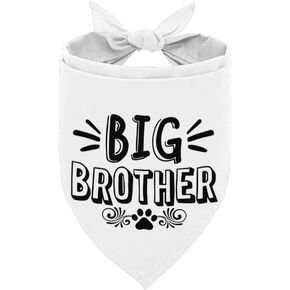 Dog Bandana, Big Brother Dog Bandana, Dog Scarf Black Printing, Dog Scarf Accessories, Dog Bandana Pet Scarf, Pet Black Scarf Gender Reveal Accessories, Dog Bandana Gift for Small Medium Large (A42)