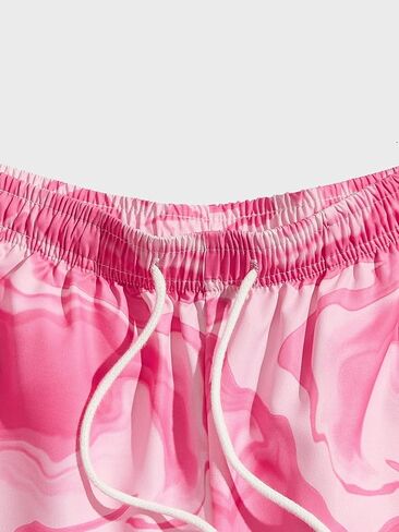 OYOANGLE Men's Graphic Print Drawstring Elastic Waist Shorts Casual Tie Dye Running Athletic Sport Shorts in Saudi Arabia