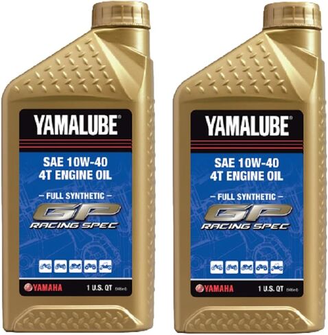 Yamaha Original OEM Yamalube LUB-RS4GP-FS-12 / 10W40 4T GP RACING Spec زيت صناعي كامل - 2 كوارت in Kuwait