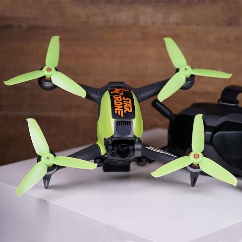 DJI FPV Drone 5328 مراوح 3 شفرات دعائم منخفضة الضوضاء سريعة الإصدار ملحقات بديلة (8 قطع - 4CW 4CCW، أخضر) in Saudi Arabia