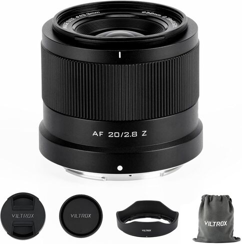 عدسة VILTROX 20 مم F2.8 f/2.8 AF لحامل Nikon Z، عدسة تركيز تلقائي كاملة الإطار واسعة الزاوية متوافقة مع كاميرات Nikon- Z بدون مرآة Z8 Z9 Z6 Z7 Z6 II Z7II Z5 Z5II ZFC Z30 in Saudi Arabia