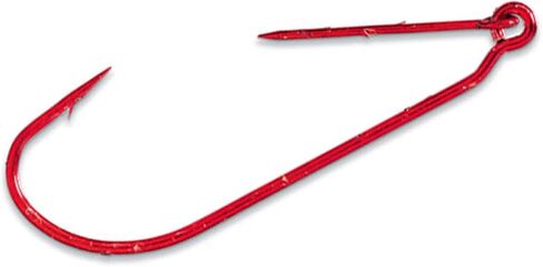 Mister Twister RKH7-4/0 Keeper Hook Size 4/0, Weedless, Worm, Red, Multi, One Size in Kuwait