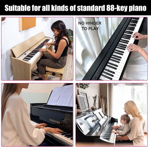 Piano Notes Guide for Beginner-88 Key Full Size Removable Silicone Piano Keyboard Notes Labels for Learning, Made of Silicone Piano Notes Strip for Learning Piano, No Need Stickers, Reusable（Green) in Saudi Arabia