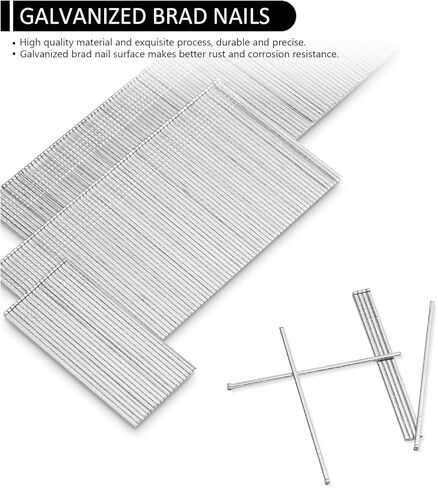 مسامير براد مجلفنة مقاس 18 مقاس 2 بوصة لمسدسات تثبيت المسامير الهوائية والكهربائية، 800 لكل صندوق. in Kuwait