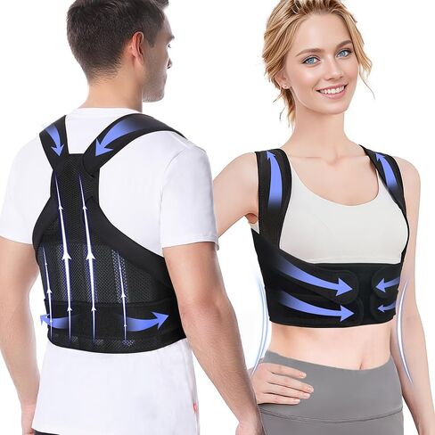 Back Brace Posture Corrector For Women and Men,Adjustable And Lightweight Full Back Support Brace,Scoliosis,Hunchback,Correction,Dowagers Hump,Thoracic,Spine Corrector(Large) in Saudi Arabia