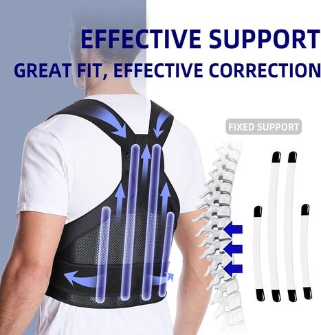 Back Brace Posture Corrector For Women and Men,Adjustable And Lightweight Full Back Support Brace,Scoliosis,Hunchback,Correction,Dowagers Hump,Thoracic,Spine Corrector(Large) in Saudi Arabia