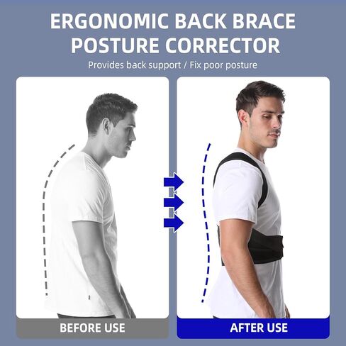 Back Brace Posture Corrector For Women and Men,Adjustable And Lightweight Full Back Support Brace,Scoliosis,Hunchback,Correction,Dowagers Hump,Thoracic,Spine Corrector(Large) in Saudi Arabia