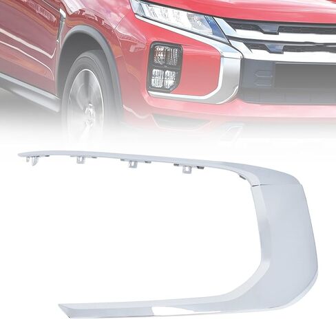 MotorFansClub 2pcs Front Right Bumper Molding Covers Trims Fit for Mitsubishi Outlander Sport RVR ASX 2020 2021 2022 2023 Lower Upper Chrome Strip in Saudi Arabia