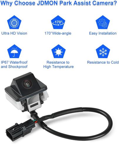 JDMON Backup Camera Replacement for Kia Optima Hybrid 2014 2015 2016 Reverse Rear Park Assist Back Up Camera Replacement for 95760-2T650 957602T650 in Saudi Arabia