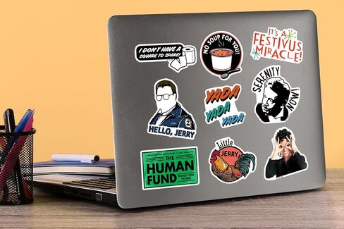 Seinfeld 2nd Variety 50ct Vinyl Large Deluxe Stickers Variety Pack - Laptop, Water Bottle, Scrapbooking, Tablet, Skateboard, Indoor/Outdoor in Kuwait