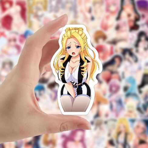50PCS Anime Sexy Girl Laptop Stickers for Adult, Waterproof Decals Stickers for Water Bottle Laptop Car Bike Luggage Trolley Case Decoration Skateboard Motorcycle (Sexy Girl Stickers Style3) in Saudi Arabia
