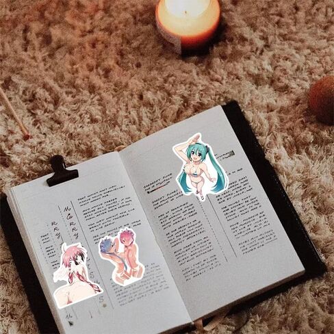 50PCS Anime Sexy Girl Laptop Stickers for Adult, Waterproof Decals Stickers for Water Bottle Laptop Car Bike Luggage Trolley Case Decoration Skateboard Motorcycle (Sexy Girl Stickers Style3) in Saudi Arabia