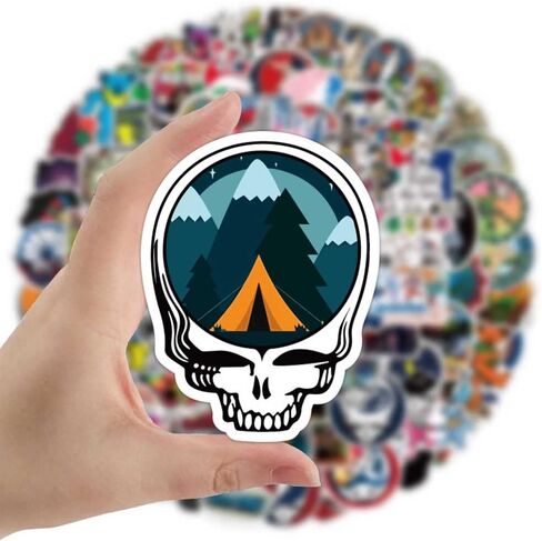 100pcs Trippy Stickers for Water Bottles Skateboard Laptop Phone Luggage Case Guitar,Waterproof Vinyl Band Graffiti Decals for Kids Teens Adults in Saudi Arabia