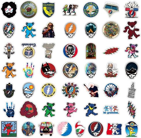 100pcs Trippy Stickers for Water Bottles Skateboard Laptop Phone Luggage Case Guitar,Waterproof Vinyl Band Graffiti Decals for Kids Teens Adults in Saudi Arabia
