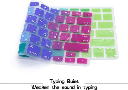 Russian Language Silicone Keyboard Cover Skin for MacBook Air 13,for MacBook Pro 13/15/17(with or w/Out Retina Display,2015 or Older Version)&for iMac Older USA Layout Keyboard Protector-Black in Saudi Arabia