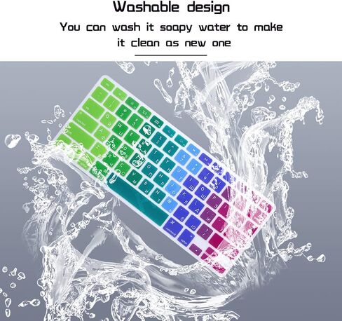 Russian Language Silicone Keyboard Cover Skin for MacBook Air 13,for MacBook Pro 13/15/17(with or w/Out Retina Display,2015 or Older Version)&for iMac Older USA Layout Keyboard Protector-Black in Saudi Arabia
