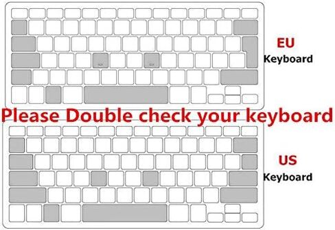 Russian Language Silicone Keyboard Cover Skin for MacBook Air 13,for MacBook Pro 13/15/17(with or w/Out Retina Display,2015 or Older Version)&for iMac Older USA Layout Keyboard Protector-Black in Saudi Arabia