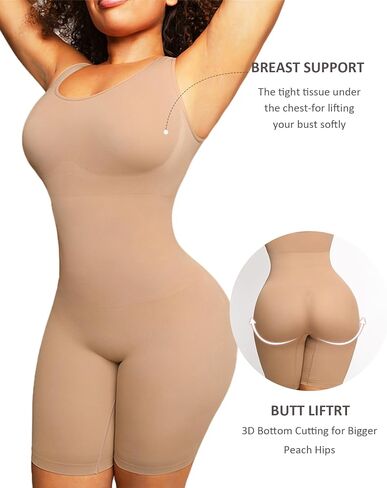 Shapewear Bodysuit for Women Tummy Control Seamless Butt Lifting Thigh Slimmer Full Body Shaper in Saudi Arabia