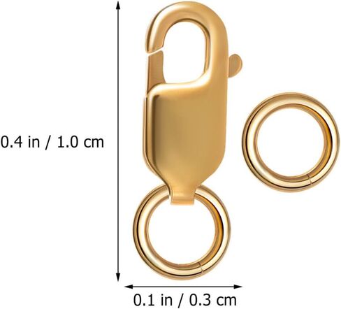 أساور مخلب المشبك مع حلقات القفز المغلقة 4 قطعة المشابك قلادة والإغلاق أساور المشابك لصنع المجوهرات أساور فضية in Kuwait
