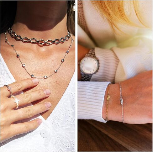 أساور مخلب المشبك مع حلقات القفز المغلقة 4 قطعة المشابك قلادة والإغلاق أساور المشابك لصنع المجوهرات أساور فضية in Kuwait