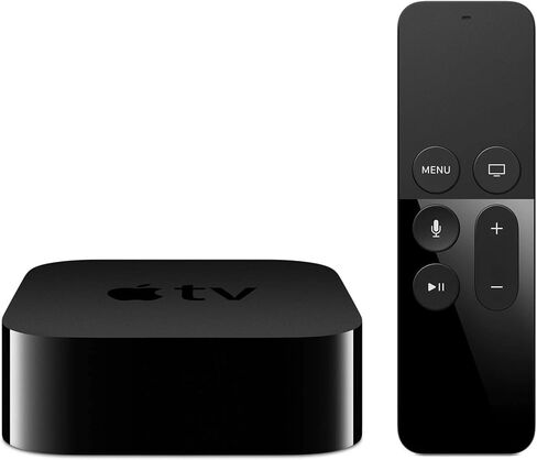 Apple TV 4K HD 32GB مشغل الوسائط المتدفق HDMI مع Dolby Digital والبحث الصوتي عن طريق طرح جهاز التحكم عن بعد Siri، أسود، MQD22LL/A-32G (متجدد) in Saudi Arabia