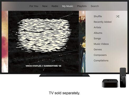 Apple TV 4K HD 32GB مشغل الوسائط المتدفق HDMI مع Dolby Digital والبحث الصوتي عن طريق طرح جهاز التحكم عن بعد Siri، أسود، MQD22LL/A-32G (متجدد) in Saudi Arabia
