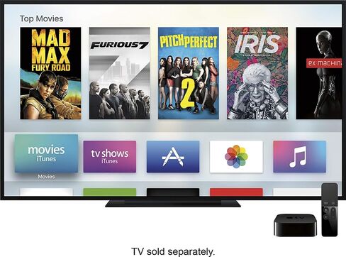 Apple TV 4K HD 32GB مشغل الوسائط المتدفق HDMI مع Dolby Digital والبحث الصوتي عن طريق طرح جهاز التحكم عن بعد Siri، أسود، MQD22LL/A-32G (متجدد) in Saudi Arabia