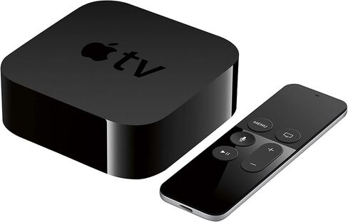 Apple TV 4K HD 32GB مشغل الوسائط المتدفق HDMI مع Dolby Digital والبحث الصوتي عن طريق طرح جهاز التحكم عن بعد Siri، أسود، MQD22LL/A-32G (متجدد) in Saudi Arabia