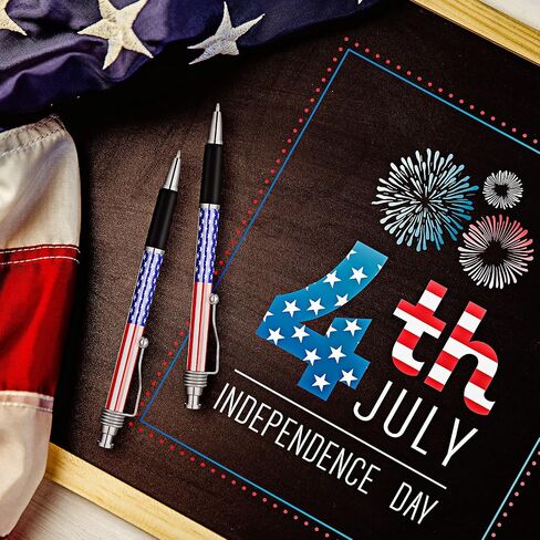 Tenare 16 Pcs American Flag Ballpoint Pen Patriotic Pens 1.0 mm Black Ink Ballpoint Pens Independence Day Gel Ink Pencil for USA Souvenirs American Gifts for Foreigners Veterans Memorial Day in Saudi Arabia