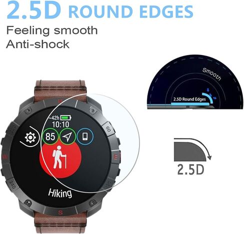 Screen Protector Compatible for Polar Grit X2 Pro Smartwatch (3 Pack) 9H Tempered Glass Film Clear Bubble-Free in Saudi Arabia